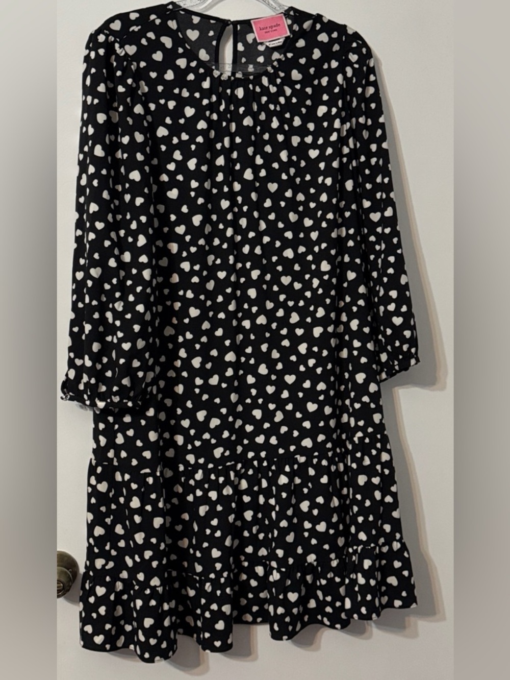 kate spade Black and White Heart Print Dress